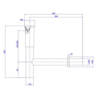 Imagem de Sifão para Lavatório Deca Slim 1684.GL.100.112.RD Red Gold