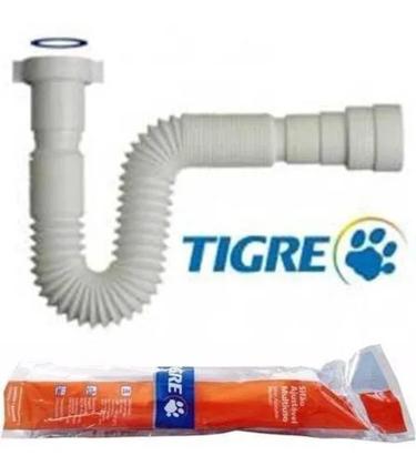 Imagem de Sifão Sanfonado Ajustável Tubo Multiuso Universal Tigre