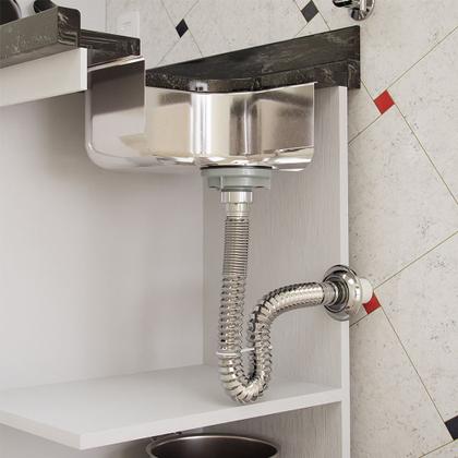 Imagem de Sifão Sanfonado Extensível Blukit 72Cm Cromado Universal