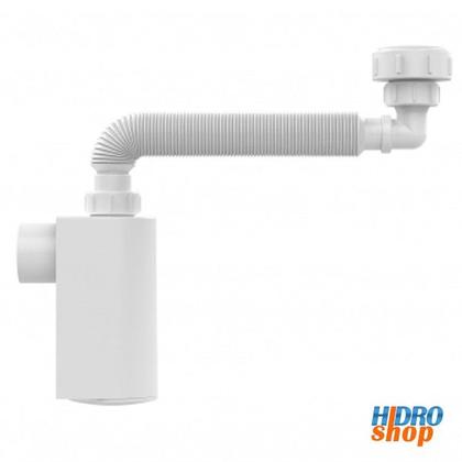 Imagem de Sifão Universal Parede Com Copo Branco Abs - 031303