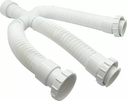 Imagem de Sifão Universal Politec Triplo Flexível Branco ABS