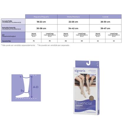 Imagem de Sigvaris Select Comfort Premium 3/4 (Panturrilha) 20-30 mmHg - Preta