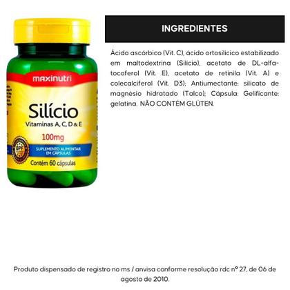 Imagem de Silício 100% IDR + Vitaminas 60 cápsulas - Maxinutri