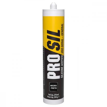 Imagem de Silicone Acetico Pro Sil Soudal Preto 270Ml/250G.