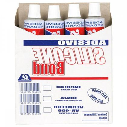 Imagem de Silicone Bond Garin Bisnaga Incolor 50G. - Kit C/12 Pecas
