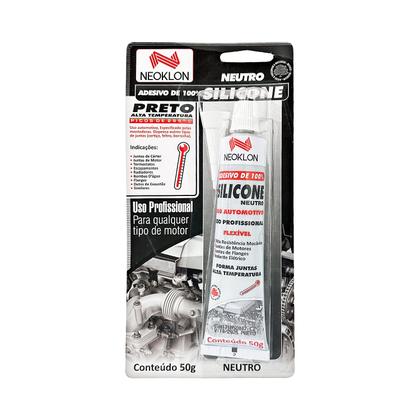 Imagem de Silicone profissional junta motor alta temperatura neutro preto 50g neoklon
