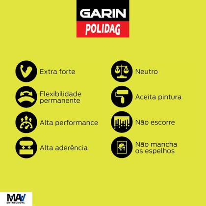 Imagem de Silicone PU Branco Fixa Cuba/Espelho Garin