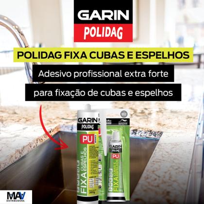 Imagem de Silicone PU Branco Fixa Cuba/Espelho Garin