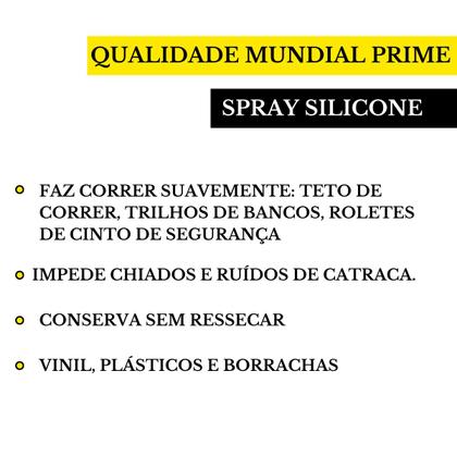 Imagem de Silicone Spray Automotivo Plástico Borracha Não Resseca 300ML Mundial Prime MP10 ComESemCheiro