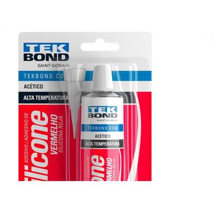 Imagem de Silicone Tekbond Alta Temperatura 50G. Vermelho