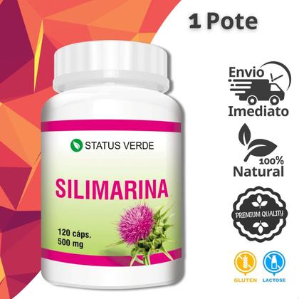 Silimarina Cardo Mariano 500mg 120 Cápsulas - Status Verde ...