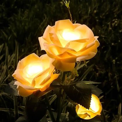 Imagem de Simulação Flor Solar Sunflower Lamp, Garden Rose Lily