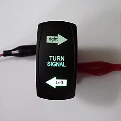 Imagem de Sinal de mudança de direção do interruptor oscilante LED verde 4 pinos 12V/24V IP68