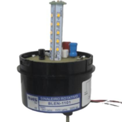 Imagem de Sinaleiro Rotativo 90mm LED Com Alarme Sonoro BHS BLEN-1101TJ/R Lente Vermelha