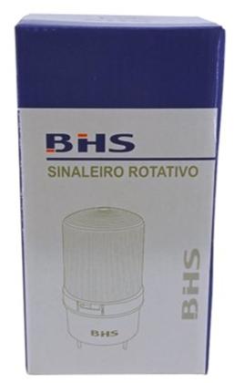 Imagem de Sinaleiro Rotativo 90mm LED Com Alarme Sonoro BHS BLEN-1101TJ/R Lente Vermelha