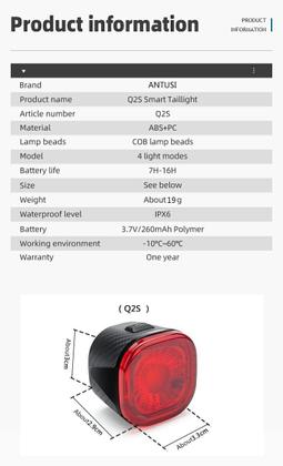 Imagem de Sinalização Traseira Antusi Sensor Inteligente Frenagem