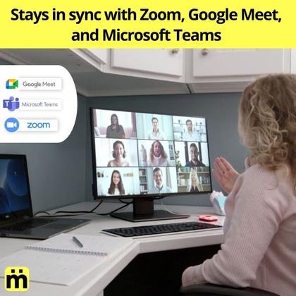 Imagem de Sincronização de áudio com botão USB Mute para Zoom, Teams e Meet