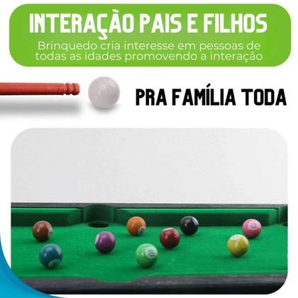 Imagem de Sinuca de Brinquedo Infantil Diversão Garantida