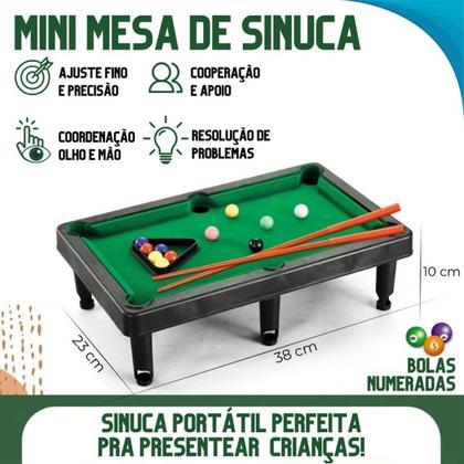 Imagem de Sinuca de Brinquedo Infantil Diversão Garantida
