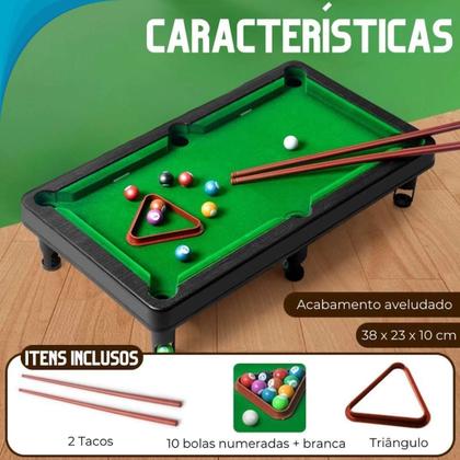 Imagem de Sinuca de Brinquedo Infantil Diversão Garantida