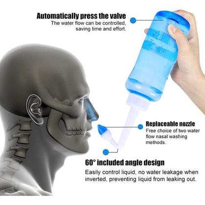 Imagem de Sinusite Higienizador Ducha Nasal Lavador Lavagem  300ml