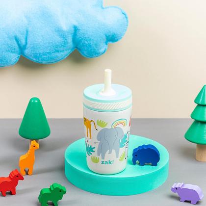 Imagem de Sippy Cup Zak Designs Kelso 350ml com isolamento a vácuo - Safari