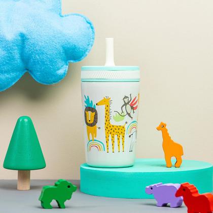 Imagem de Sippy Cup Zak Designs Kelso 350ml com isolamento a vácuo - Safari