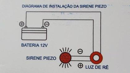 Imagem de Sirene Automotiva De Ré 12v De Led Alarme 6 Toques