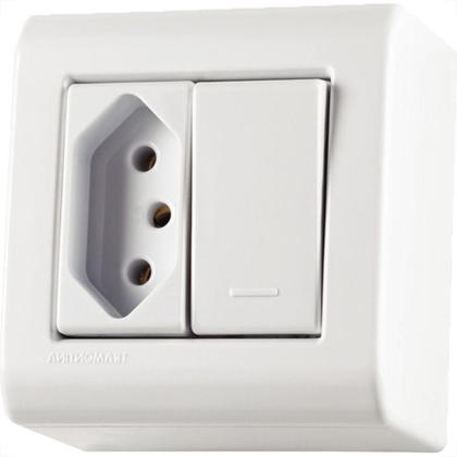 Imagem de Sistema Box Tramontina Lizflex 1 Simples+Tomada 2P+T. 20A -57304/020