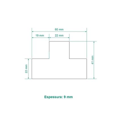 Imagem de Sistema Canaleta PVC Com Fita Tipo T 20 Unidades Branca 10 X 20MM 6204 Ilumi