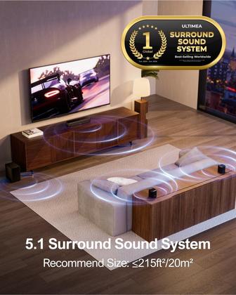 Imagem de Sistema de barra de som ULTIMEA Aura A30 de 5,1 canais com subwoofer