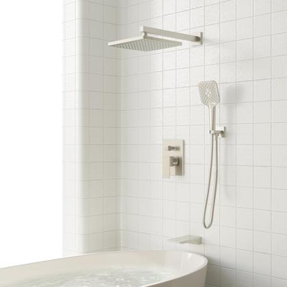Imagem de Sistema de chuveiro Gabrylly com bico de banheira com chuveiro de chuva de 10"