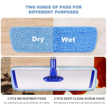 Imagem de Sistema de limpeza de piso Microfiber Mop de 18 polegadas Conliwell