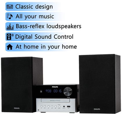Imagem de Sistema de Som Philips com Leitor de CD e Rádio - Compacto