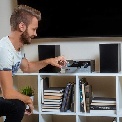 Imagem de Sistema estéreo Bluetooth PHILIPS para casa com leitor de CD 60W
