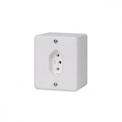 Imagem de Sistema Ilumi 1 Tomada 2 Polos+Terra 20A. Com Placa + Caixa Branco - 63141