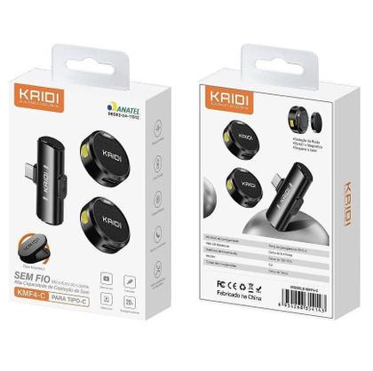 Imagem de Sistema Microfone Duplo Kaidi Kmf4-C Wireless Usb-C