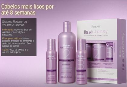 Imagem de Sistema Redutor De Volume E Cachos Liss Intensy Amend - Kit
