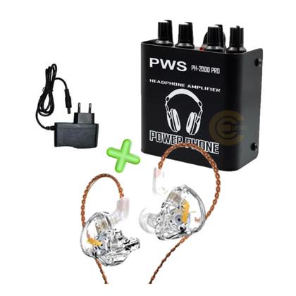 Imagem de Sistema Retorno De Palco In Ear Com Com Fio Amplificador Fone Profissional KZ Acustic EDX PRO