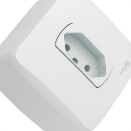 Imagem de Sistema Schneider Dexson-Miluz Conjunto Branco 1 Tomada 2P+T. 20A. - S3B66350