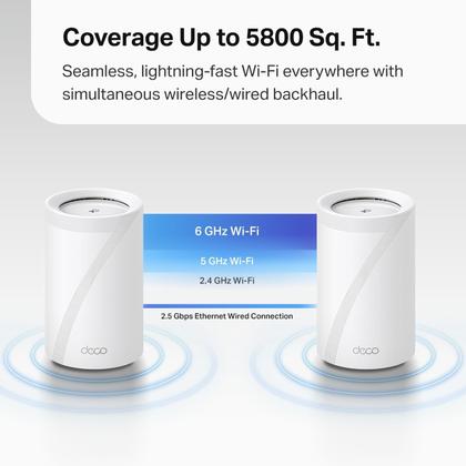 Imagem de Sistema WiFi Mesh TP-Link Tri-Band WiFi 7 BE10000 Deco BE63