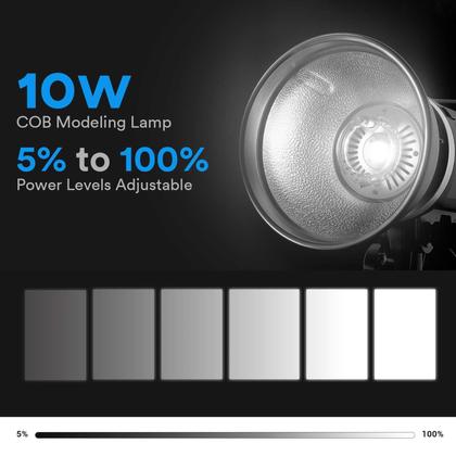 Imagem de Sistema X sem fio Studio Flash Strobe Godox MS300-V 300W 2.4G