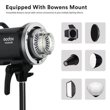 Imagem de Sistema X sem fio Studio Flash Strobe Godox MS300-V 300W 2.4G