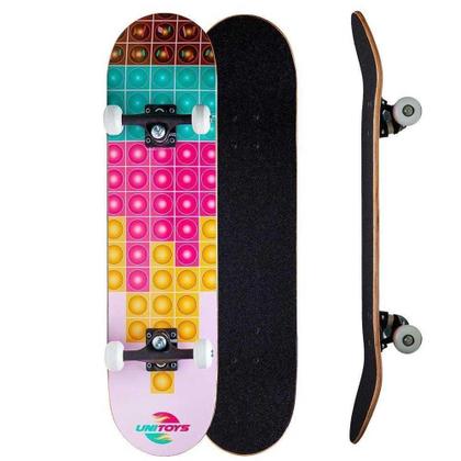 Imagem de Skate Com Kit De Proteção Unitoys Ref.1042 - Shape Bolinhas