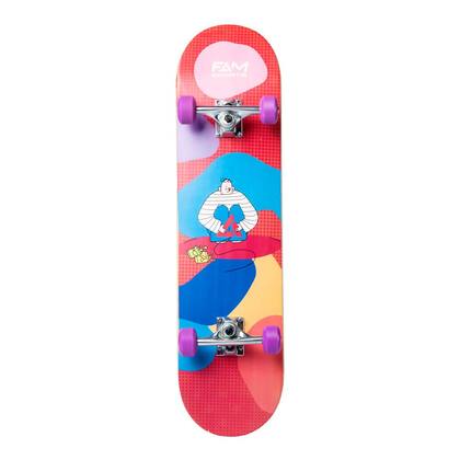 Imagem de Skate Creme Montado Fam Iniciante Rosa