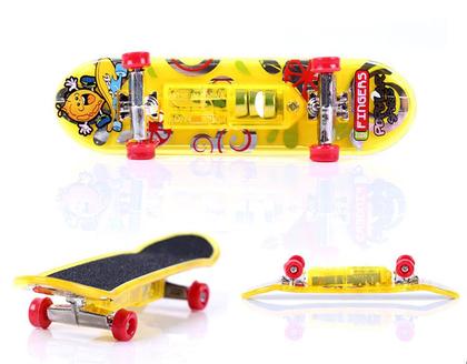 Imagem de Skate De Dedo Led Brinquedo Para Criança Mini Skate Fingerboard Com Luz E Acessórios Para Manutenção