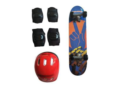 Skate Infantil 24 Polegadas Com Kit De Proteção Capacete - IMPORTWAY Imagem de Skate Infantil 24 Polegadas Com Kit De Proteção Capacete - IMPORTWAY