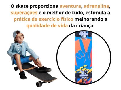 Skate Infantil 24 Polegadas Com Kit De Proteção Capacete - IMPORTWAY Imagem de Skate Infantil 24 Polegadas Com Kit De Proteção Capacete - IMPORTWAY
