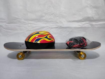 Imagem de Skate Infantil Unisex - Iniciante C/ Cotoveleira E Joelheira