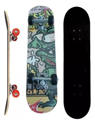 Skate Madeira Infantil Completo Radical Com Lixa 60cm - Well Kids Imagem de Skate Madeira Infantil Completo Radical Com Lixa 60cm